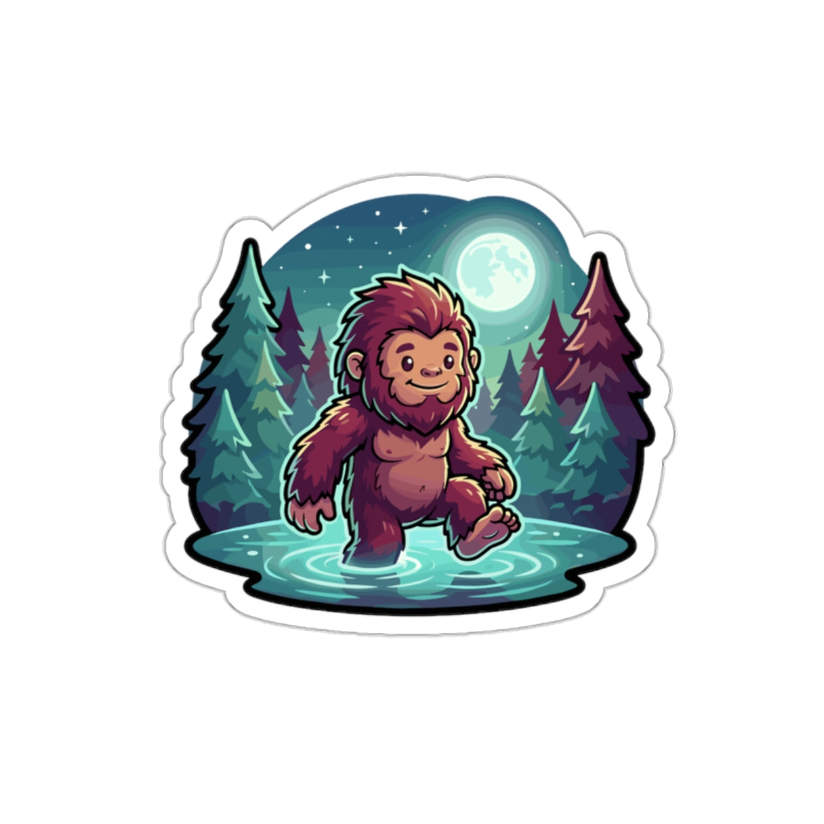 Whimsical Sasquatch in the Forest: Campfire Vibes & Cryptidcore Dreams
